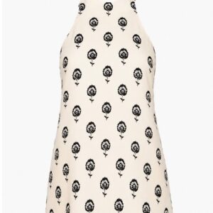 Halter neck printed short kurti